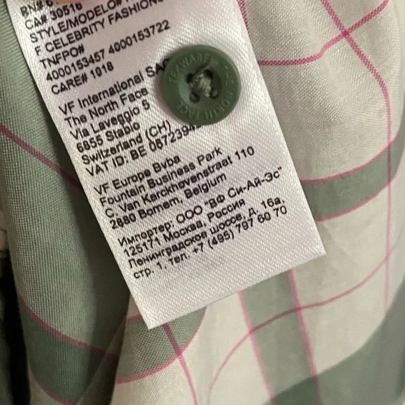 The North Face Plaid Nylon Casual Button Down Shirt Jacket - Picture 10 of 11